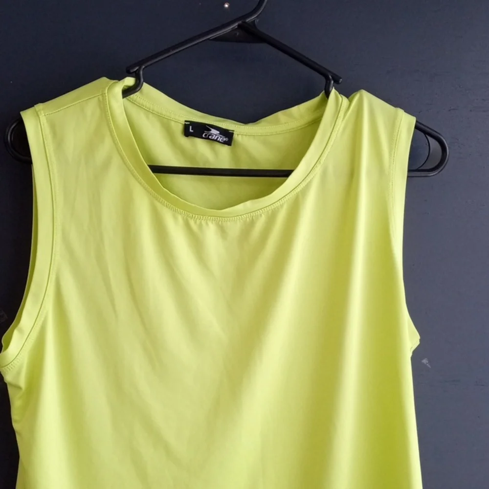 GUC tank top safety green mesh bottom size large - Picture 2 of 6